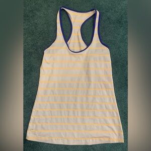 Lululemon SeaWheeze Cool Racerback Tank Top Striped Size 6 Med Excellent Cond!